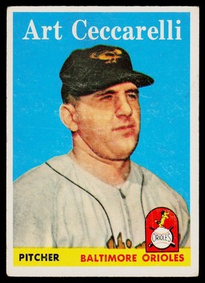 1958 Topps Baseball Set Break #191 Art Ceccarelli