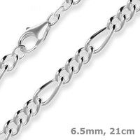 6,5Mm Armband Figarokette Silberarmband Armschmuck Aus 925 Silber 21Cm