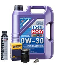 Motoröl 0W30 LIQUI MOLY 5L+HENGST Ölfilter+Cera Tec+Ölablassschraube