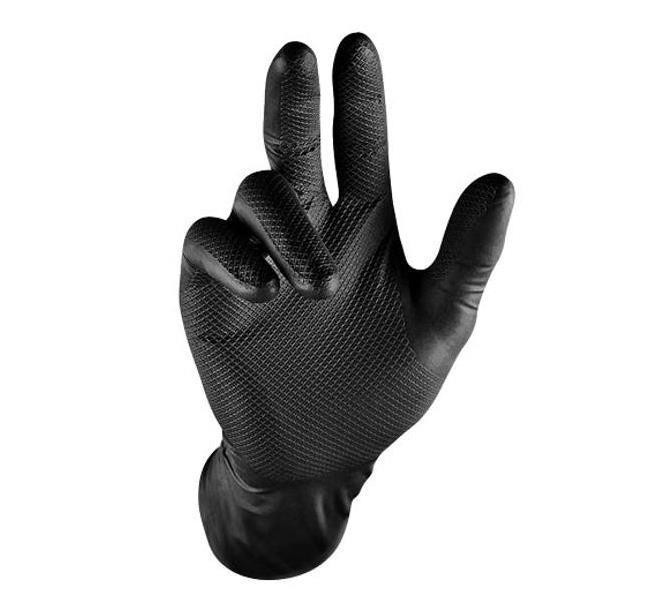 Gants d'atelier jetables taille M nitrile noir pour mécanique et bricolage maison