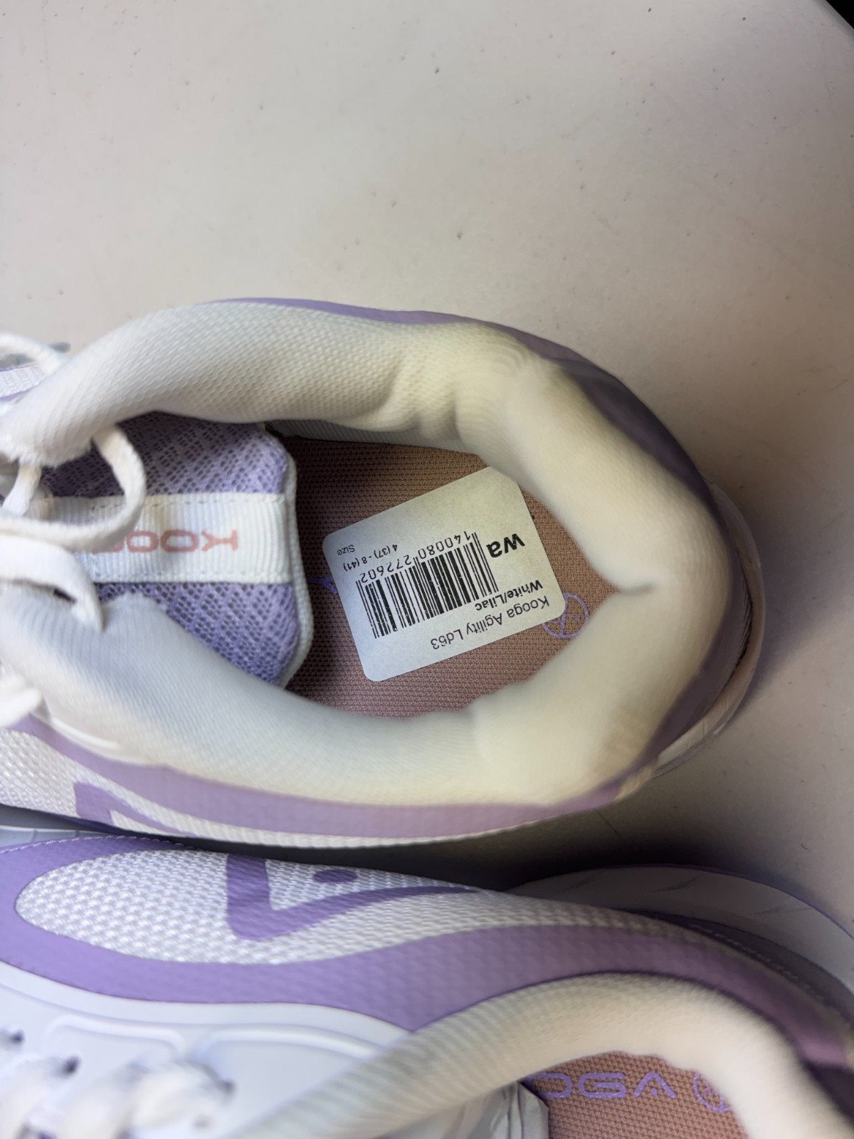 Kooga Agility 53 Trainers UK 7 EU 40 White Lilac Indoor Court Sports Shoes image 6