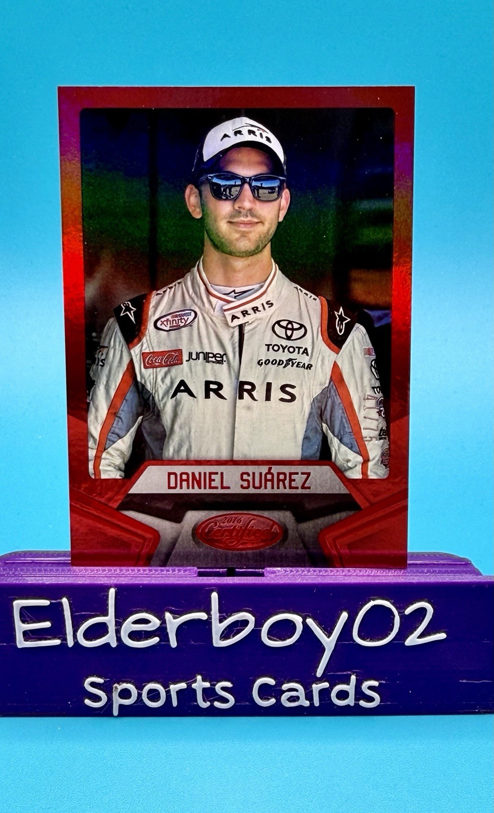 Daniel Suarez /75 Red Foil 2016 Panini Certified Racing Nascar Toyota