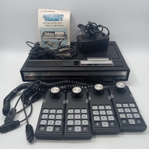 Coleco Vision Console With 4 Controllers Power Cord Cable Manual - Picture 1 of 19