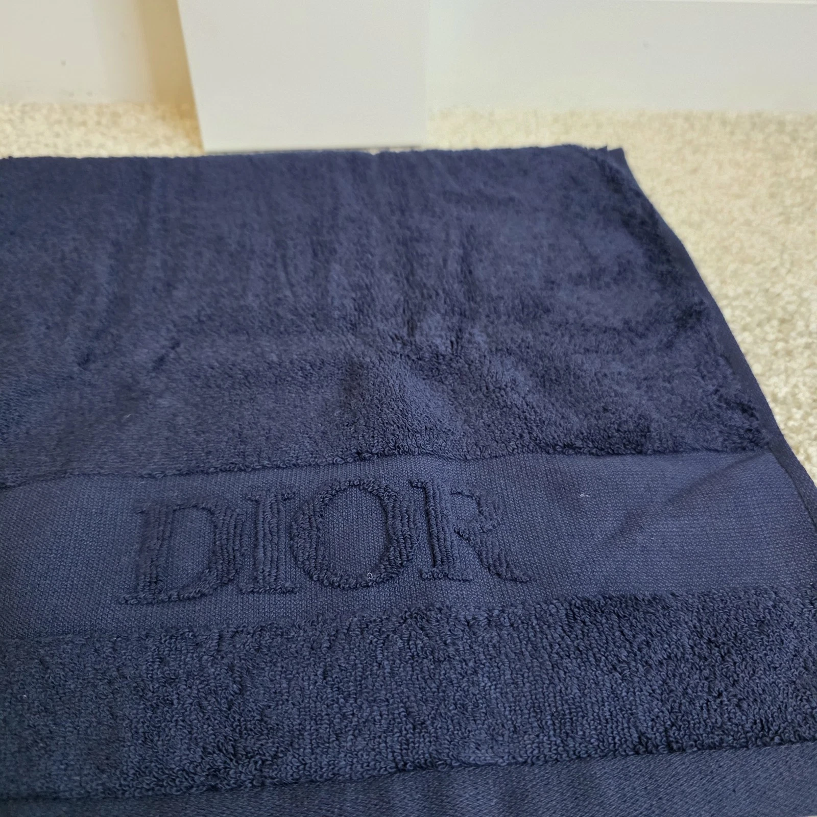 Serviette de gym/mains Dior Beauty bleu marine, NEUVE