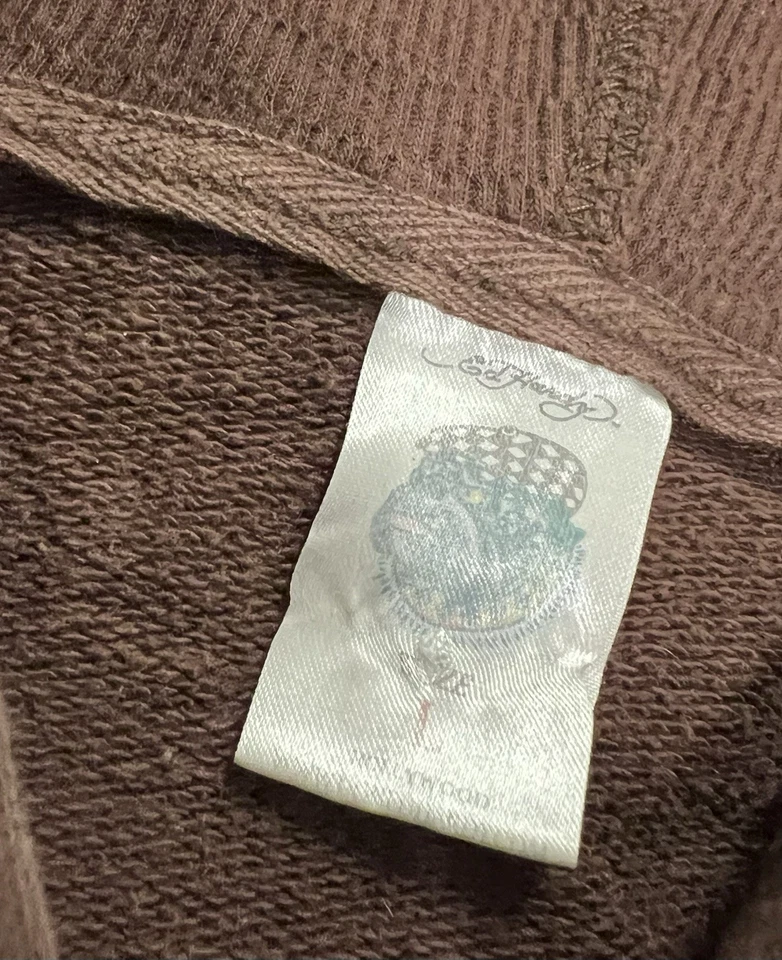 Sudadera con Capucha Vintage Ed Hardy Nueva York Gráfica Cremallera Grande Y2K Rara Foto 3 de 4