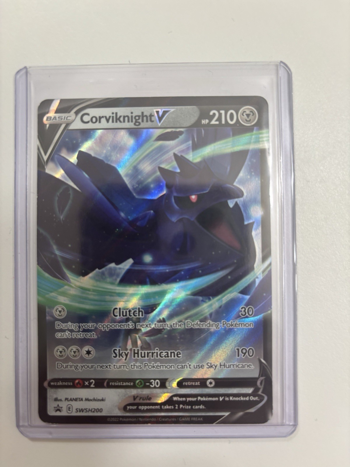 Pokémon TCG Corviknight v Holo Black Star Promo Card SWSH200