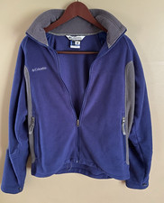 Columbia Mens Full Zip Fleece Jacket Blue/Gra...