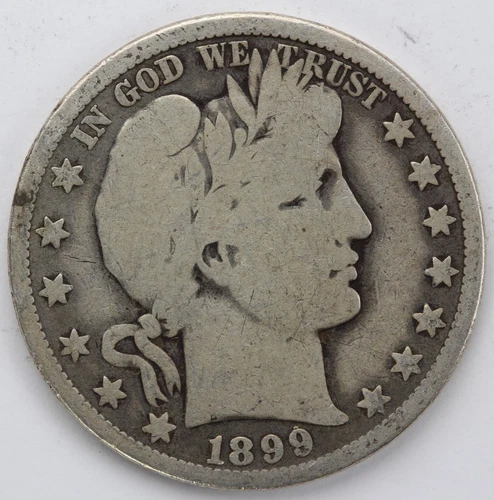 VG 1899 O Barber Half Dollar