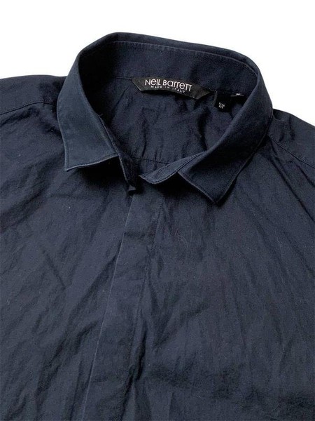 Men Neil Barrett Shirt Black Nylon 36 / S / 44
