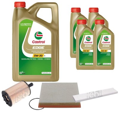 FEBI Inspektionspaket 9L Castrol EDGE Titanium FST 5W-30 LL für VW Sharan 7M8