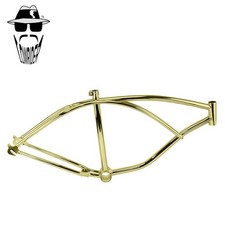ORIGINAL LOWRIDER 24" Beach Cruiser Bicycle Frame – Gold Steel Cruiser Frame.