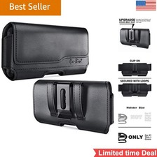 Cell Phone Holster Magnetic Closure Leather Belt Clip Holder Nylon Pouch For