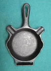 Vintage GRISWOLD 00 Mini Cast Iron Skillet Ashtray 570A w/Match Holder Erie, PA