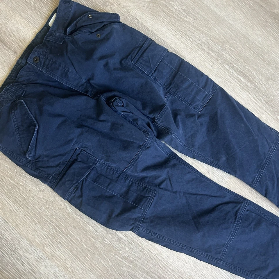 RARE Heavy Duty Navy Polo Ralph Lauren Utility Double Knee Cargo Pants Men’s 34 - Image 2 of 4