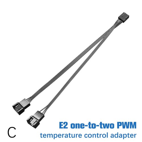 PWM PC Fan Splitter 1 to 2/3 4pin/3pin Sleeved Adapter Cable Extension Adapter - Afbeelding 7 van 11