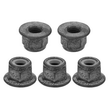 M6x1mm Flange Nylon Insert Lock Nuts, 10Pcs Carbon Steel, Black