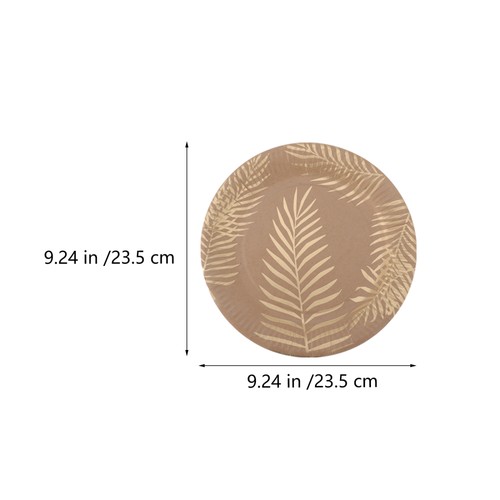 8 Pcs Palm Leaf Paper Pallet Tropical Party Plates Family Reunion - Picture 5 of 12