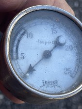 Eureka Vintage Car Lorry Motorcycle Oil Pressure Gauge With Pipe Great Look