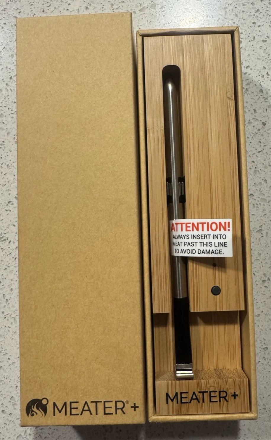 MEATER+ Wireless Smart Meat Thermometer – New Open Box w/ Bamboo Charger