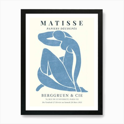 Henri Matisse - Blue Nude 1 Art Pri Framed Wall Art Poster Canvas Print Picture
