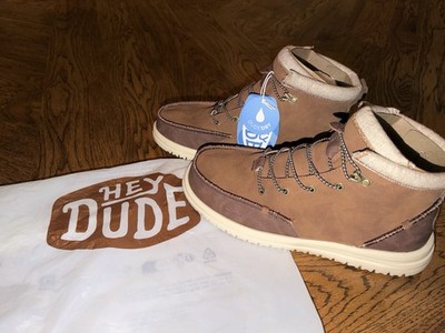 Hey Dude Bradley Classic Men's Boots Walnut Brown Soft Comfortable Light Size 11