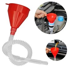 Car Oil Funnel, Flexible Vehicles Fuel Funnel with 100cm Long Hose and Mesh