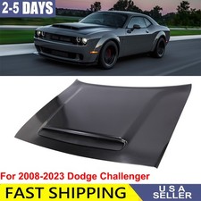 Fits 08-23 Dodge Challenger Aluminum Front Hood Panel Kit Unpainted- Demon Style Fits 08-23 Dodge Challenger Aluminum Front Hood Panel Kit Unpainted- Demon Style