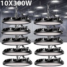 10 Pack 300W UFO LED High Bay Light Shop Warehouse Industrial Factory Commercial