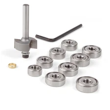 StewMac Binding Router Bit Set, Standard Set with 9 Bearing Sizes