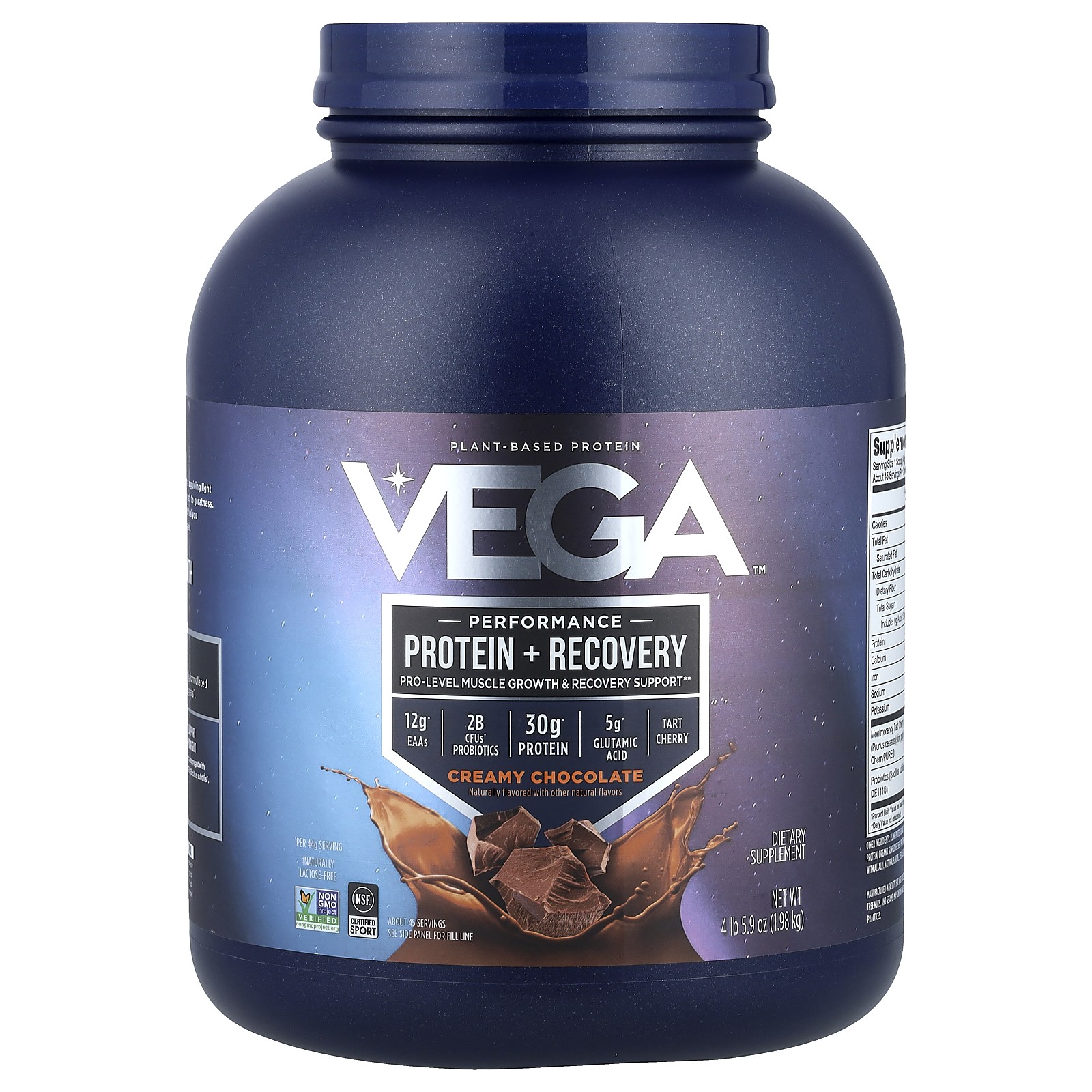 Vega Sport Protein Chocolate Flavored 4 lb 5 9 oz 1 98 kg Gluten-Free, Informed
