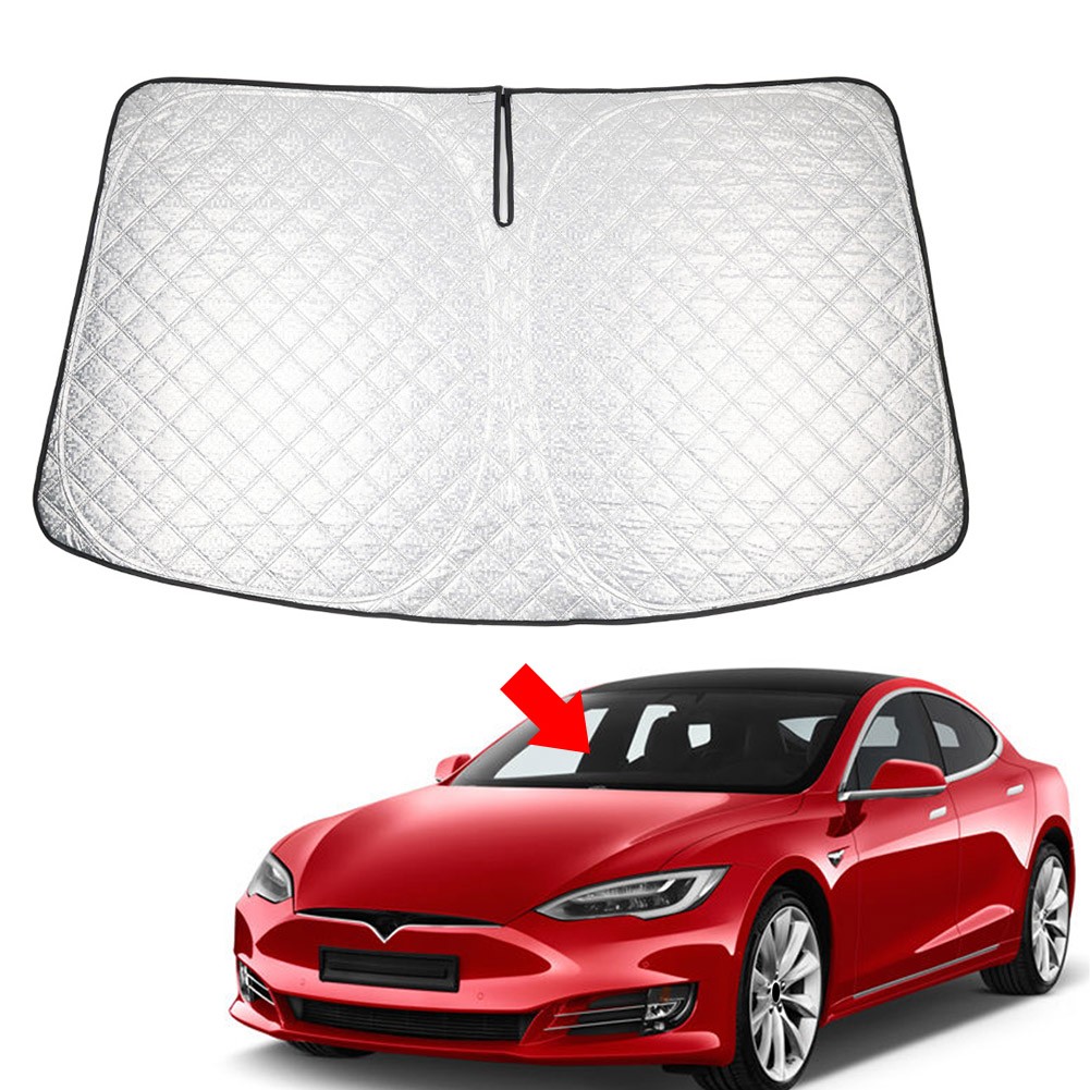 Car Foldable Windshield Sun Shade Visor Protector For Tesla Model S 12-25