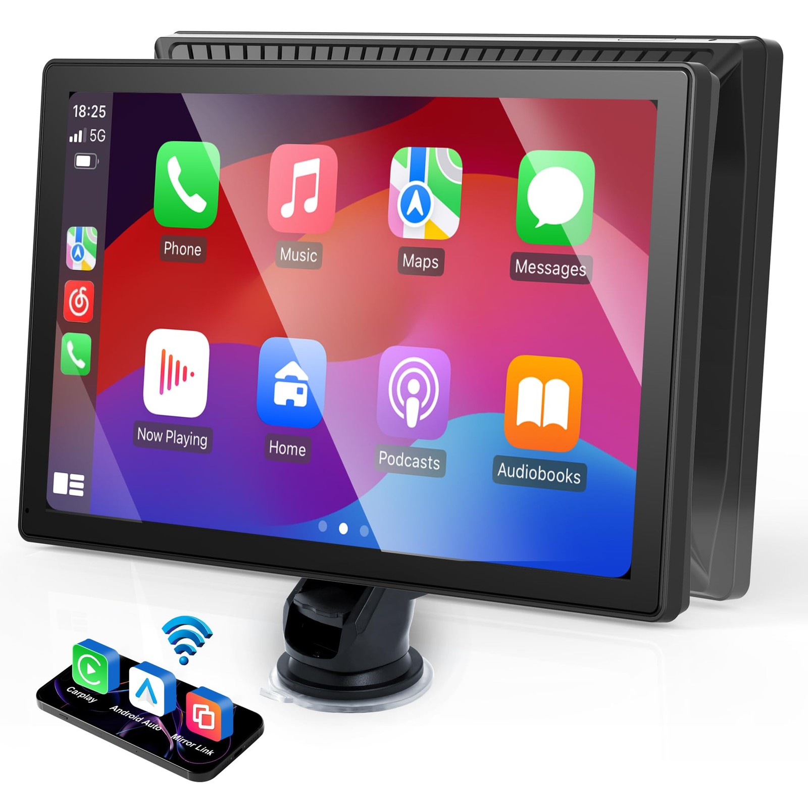 Autoradio Portatile 9 Pollici Wireless Apple CarPlay e Android Auto HD