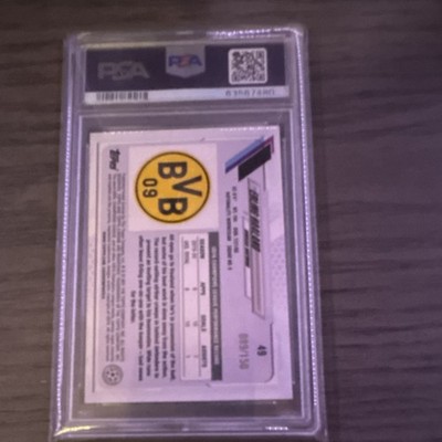 Topps 2020 Chrome UCL Erling Haaland #49 Aqua Refractor /150 PSA 9