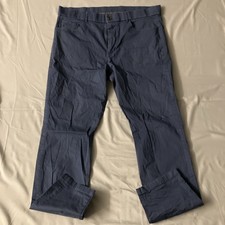 Greyson Mens 36x32 Steel Blue Performance Chino Golf Pants Stretch Cotton Blend