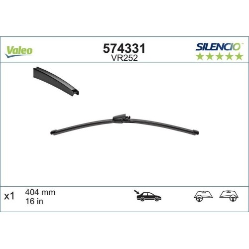 Wischblatt Valeo 574331 Silencio Rear FüR Mercedes Benz Skoda Vw Vw (Svw) Hinten-image