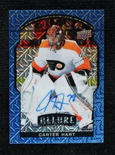 2020-21 Upper Deck Allure Blue Line Auto 11/35 Carter Hart #12 Auto 0z3p