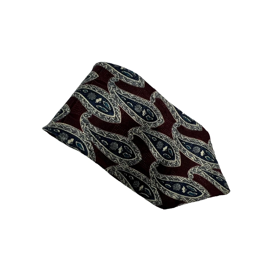 Oscar de la Renta Couture Collection Пейсли 100% Импортный Шелковый Галстук 59"L - Изображение 2 из 4