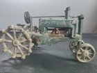 Vtg Cast Iron Country Farm Tractor Toy Green W/ Gray Wheels Apx 8”x4.5” — photo 2