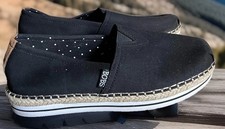 SKECHERS BOBS BLACK FLEXPADRILLE WOMENS SZ 7.5 ESPADRILLE