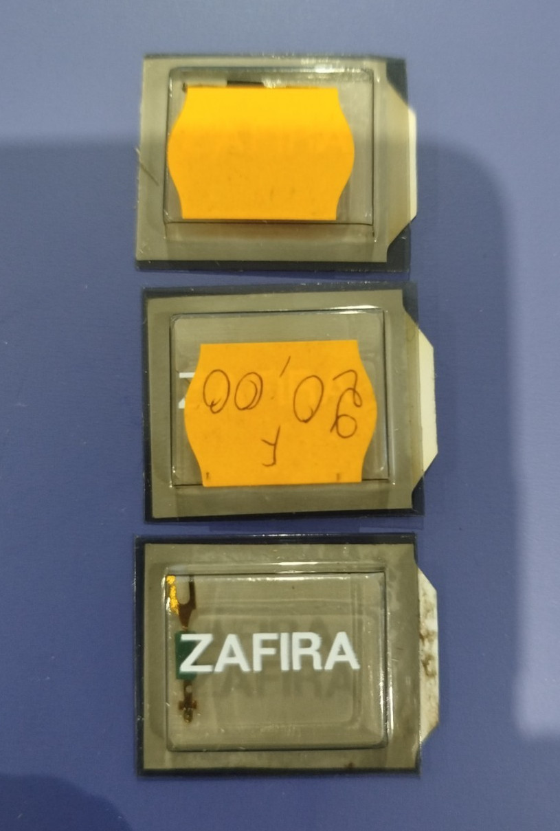 Lot 3 diamants ZAFIRA 6442 pour cellule piézo Rubber Nat