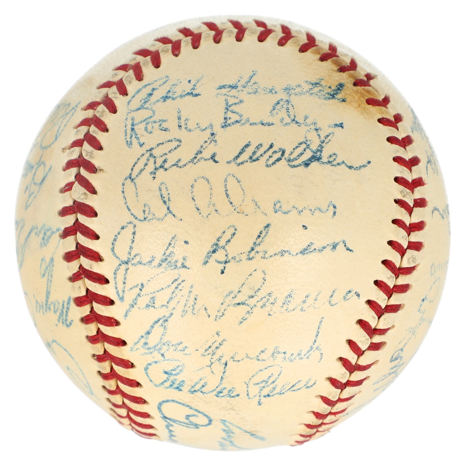 Jackie Robinson Autographed Signed Brooklyn Dodgers Beautiful 1951 Team Baseball Beckett COA 