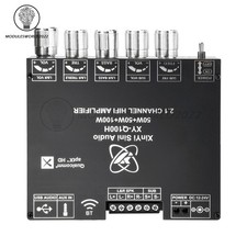 DC12-24V Q100H APTX Bluetooth Audio Amplifier 2.1 channel 50W 2 100W Subwoofer