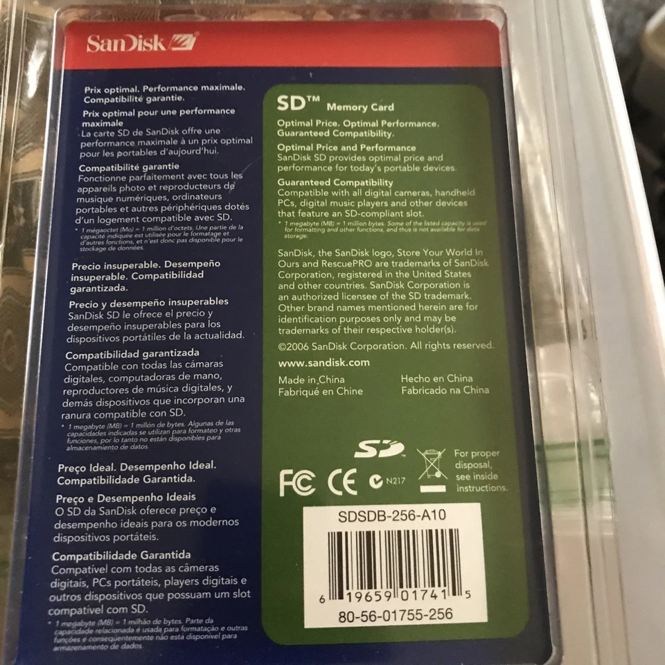 SanDisk 256 MB SD Memory Card - Image 2 of 2