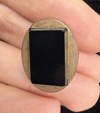 ANTIQUE GOLD FILLED ONYX CUFFLINK PATENT