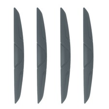 4pcs Car Door Edge Guards Protectors Silicone Side Doors Edge Trim Strip Gray