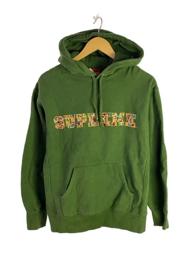 Supreme Felpa con Cappuccio 20AW Jewels Felpa con Cappuccio S Cotone Verde Usata