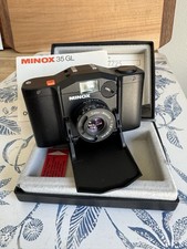 MINOX 35 GL Vintage 35mm Film Camera Color-Minotar f/2.8 Lens w/Case Manual
