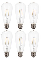 Edison Bulbs E26/E27 Base 2W LED Filament Bulbs 20 Watt Equivalent ST64 Deco...