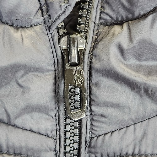Spyder Jacket Boys Kids Size Small (8) Black Puffer Hooded Zip Up - Picture 5 of 14