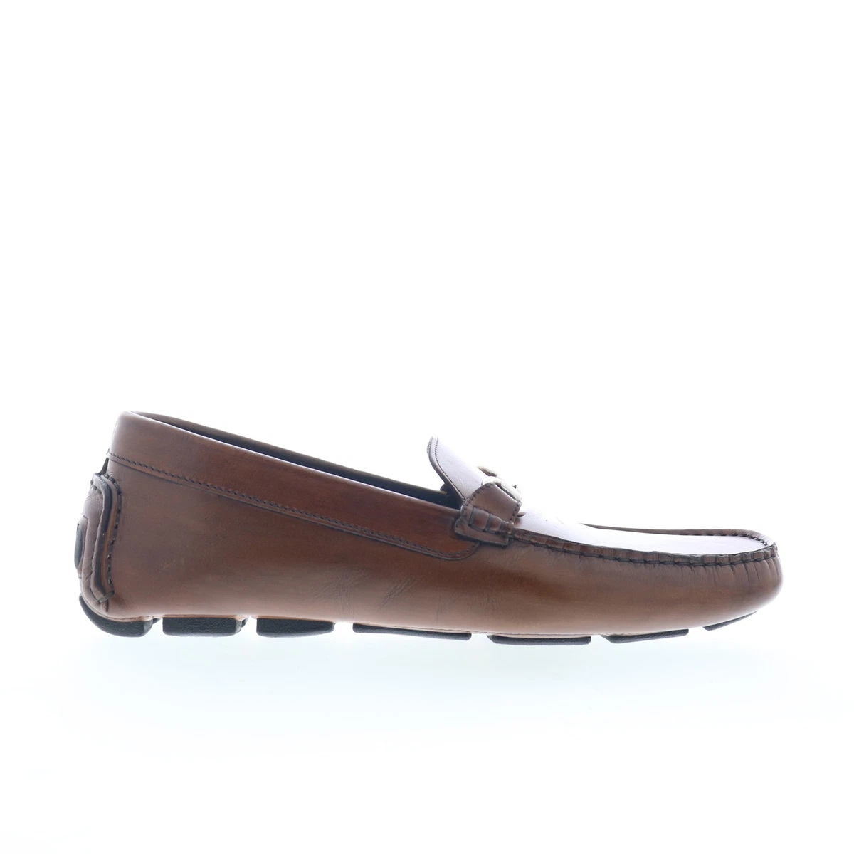 Johnston & Murphy Damon One Eye Tie Brown Loafers 8.5M Mahogany Italian Calfskin Johnston & Murphy M Loafer Leather Upper Casual Shoes for  main image 2